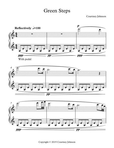 Free Sheet Music Green Steps