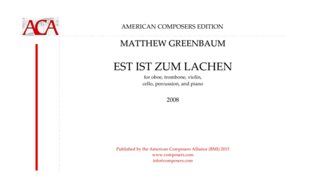 Greenbaum Es Ist Zum Lachen Sheet Music