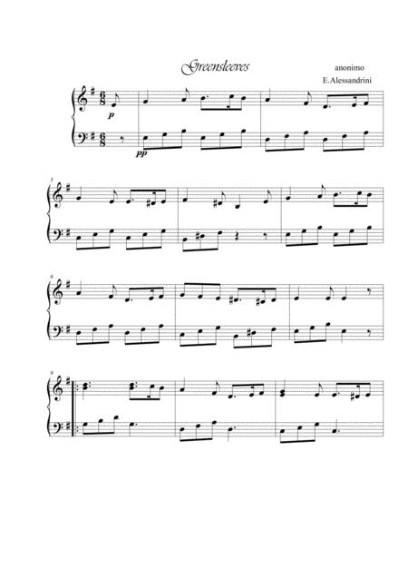 Free Sheet Music Greenleeves