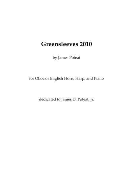 Greensleeves 2010 Sheet Music