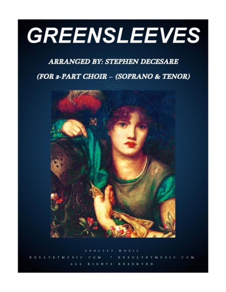 Free Sheet Music Greensleeves For 2 Part Choir Soprano Tenor