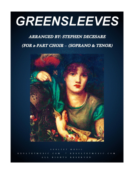 Greensleeves For 2 Part Choir Soprano Tenor Sheet Music