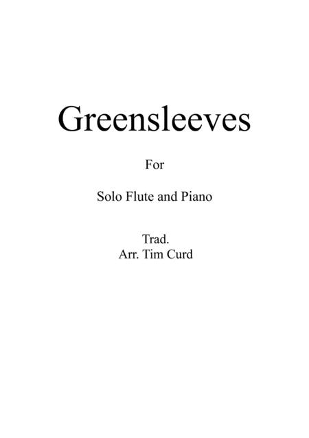 Free Sheet Music Greensleeves For Flute And Piano