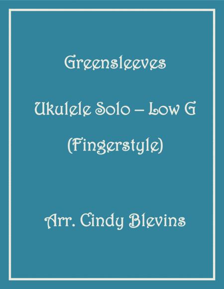 Greensleeves Ukulele Solo Fingerstyle Low G Sheet Music