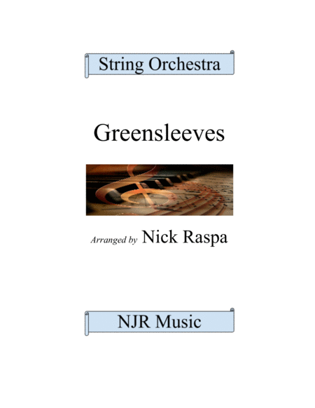 Free Sheet Music Greensleeves Variations For String Orchestra