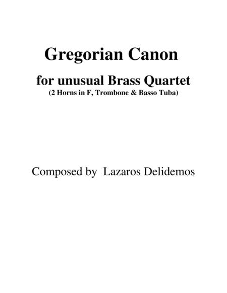 Gregorian Canon For Unusual Brass Quartet Sheet Music