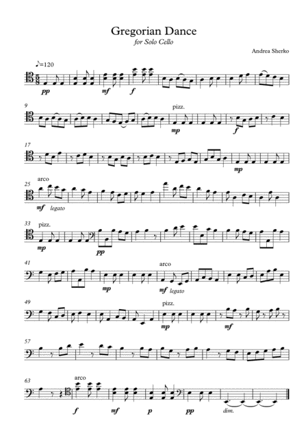 Free Sheet Music Gregorian Dance