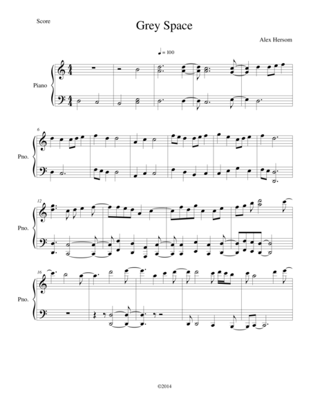 Grey Space Sheet Music