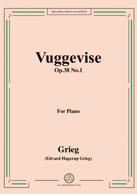 Free Sheet Music Grieg Vuggevise Op 38 No 1 For Piano