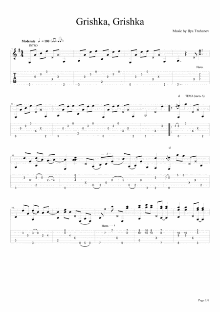 Free Sheet Music Grishka Grishka