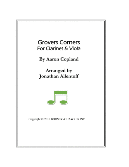 Grovers Corners Sheet Music