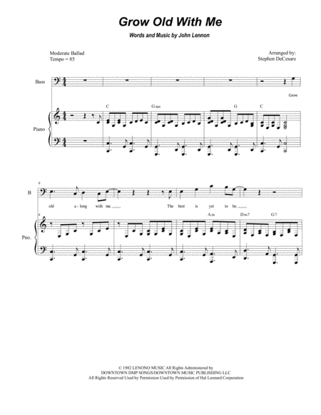 Grow Old With Me For Vocal Trio Sab Sheet Music