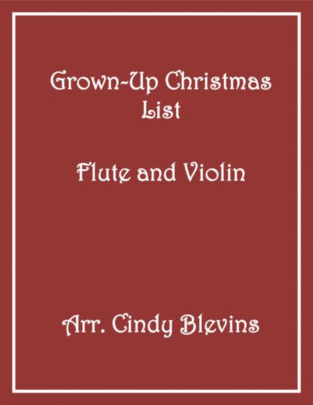 Grown Up Christmas List Flute And Violin Sheet Music