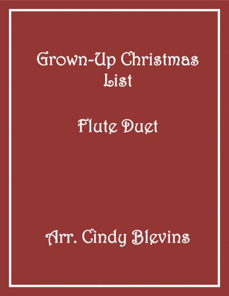 Free Sheet Music Grown Up Christmas List Flute Duet