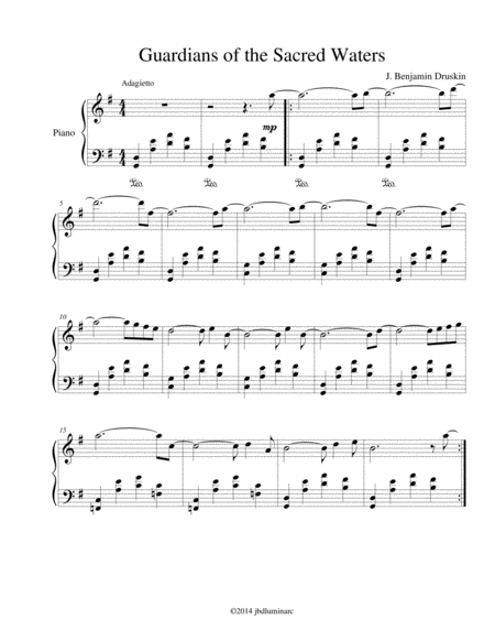 Guardians Of The Sacred Waters Sheet Music