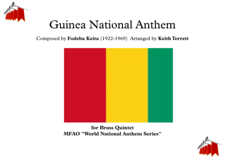 Free Sheet Music Guinea National Anthem Libert For Brass Quintet