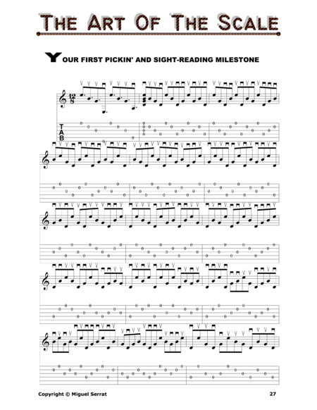 Guitar Pickin And Sight Reading Milestone The Art Of The Major Scale Ms 0000 15 Sheet Music