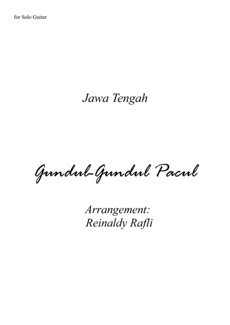 Free Sheet Music Gundul Gundul Pacul