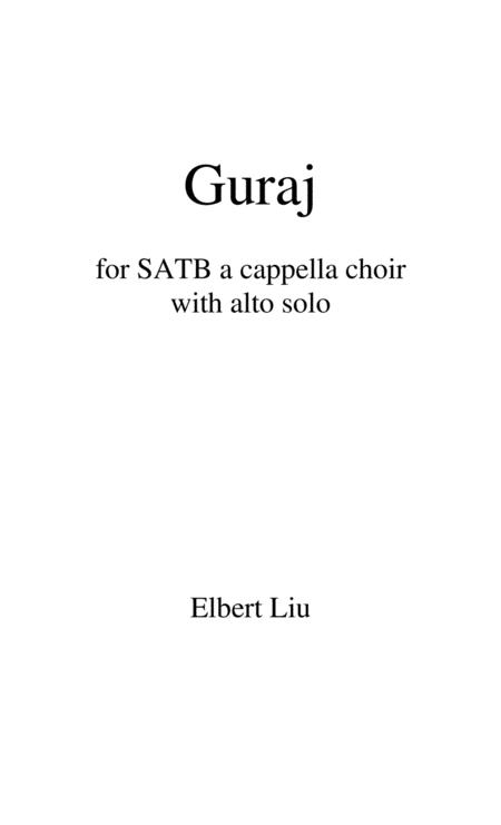 Guraj For Satb Choir A Cappella With Alto Solo Sheet Music