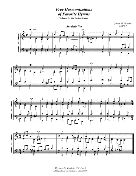 Guthrie Harmonizations Vol 4 The Easter Season Sheet Music