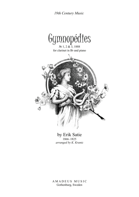 Gymnopedie 1 2 3 For Clarinet In Bb And Easy Piano Sheet Music