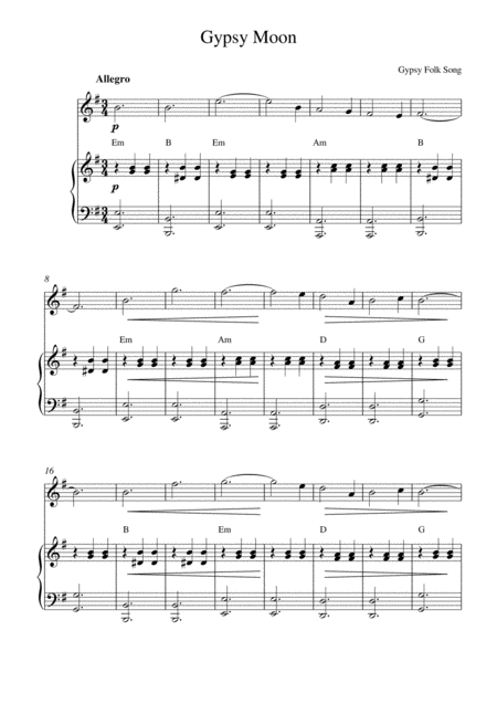 Gypsy Moon Sheet Music