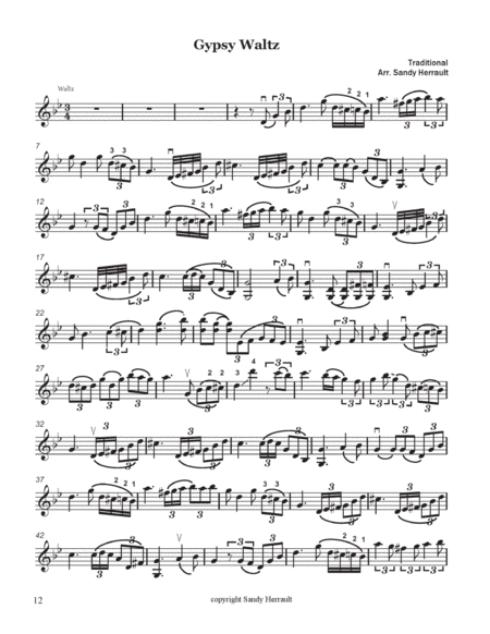 Free Sheet Music Gyspy Waltz For Violin And Piano