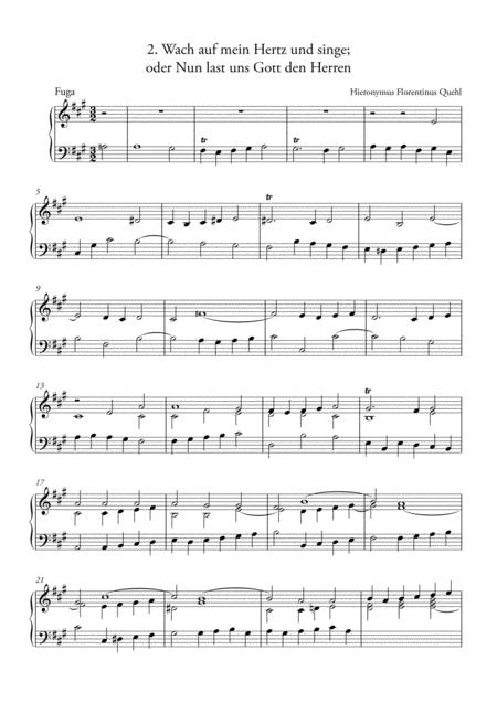 H F Quehl Fuga Wach Auf Mein Herz Und Singe Awake My Heart And Sing Organ Sheet Music