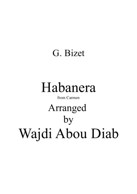 Habanera Carmen Trio Sheet Music