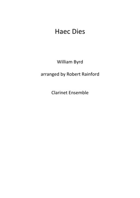 Free Sheet Music Haec Dies