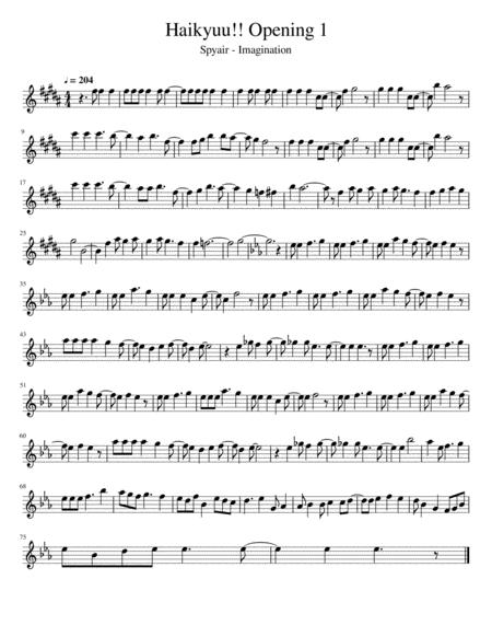 Free Sheet Music Haikyuu Opening 1