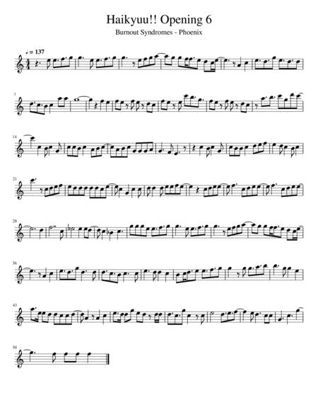 Free Sheet Music Haikyuu Opening 6