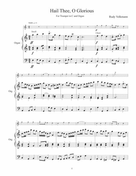 Hail Thee O Glorious Processional For Trumpet In C And Organ Sheet Music