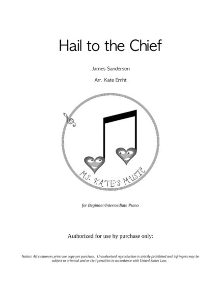 Hail To The Chief Easy Piano Sheet Music