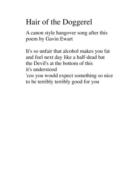 Free Sheet Music Hair Of The Doggerel For 3 Clarinets