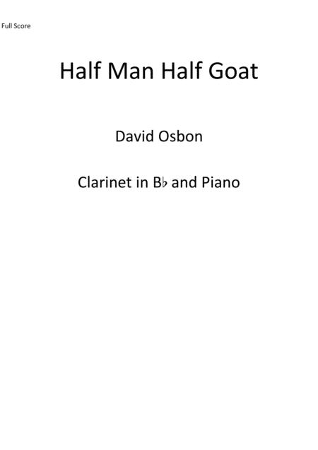 Free Sheet Music Half Man Half Goat