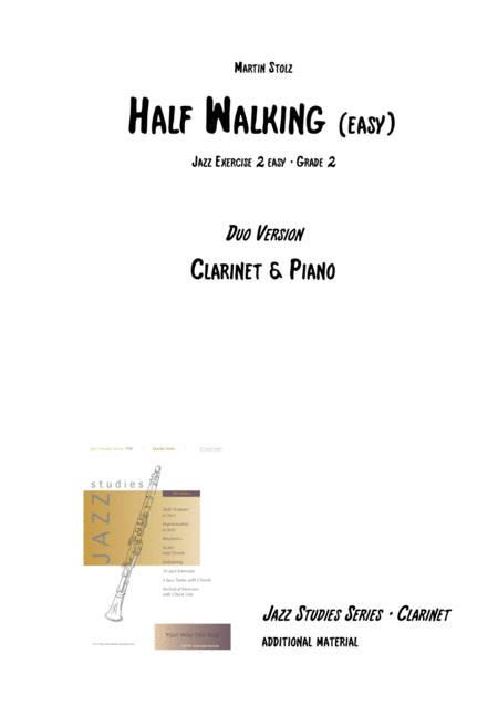 Half Walking Easy Version Arranged For Clarinet And Piano Sheet Music