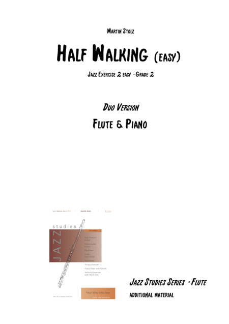 Free Sheet Music Half Walking Easy Version Arranged For Flute And Piano