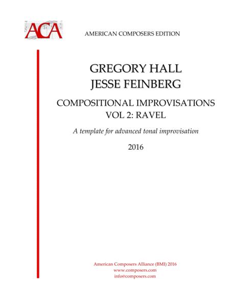Free Sheet Music Hall Feinberg Compositional Improvisations Vol 2 Ravel