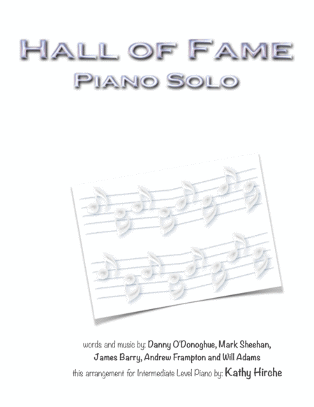 Hall Of Fame Piano Solo Sheet Music