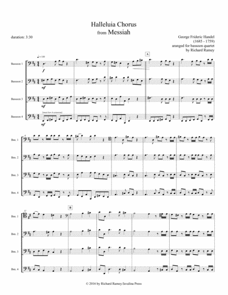 Free Sheet Music Halleluia Chorus From Messiah