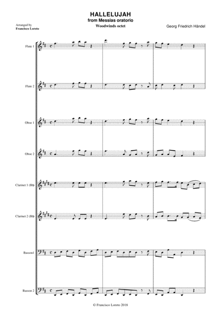 Free Sheet Music Halleluja Chorus From Messias Oratorio