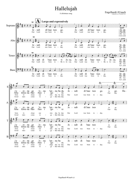 Hallelujah A Christmas Song Sheet Music