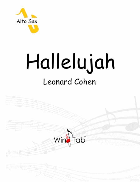 Hallelujah Alto Saxophone Tab Sheet Music