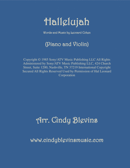 Hallelujah Arranged For Piano And Violin Sheet Music