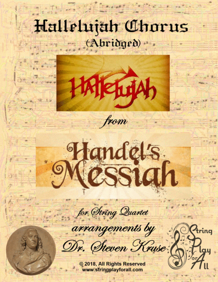 Hallelujah Chorus From The Messiah For String Quartet Sheet Music