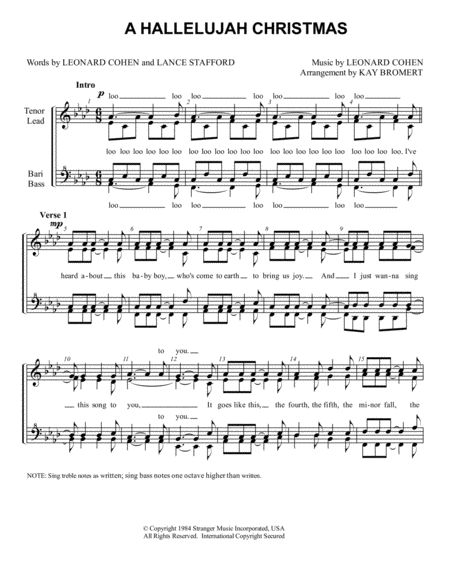 Hallelujah Christmas Sheet Music