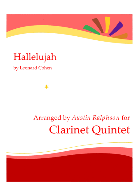 Hallelujah Clarinet Quintet Sheet Music