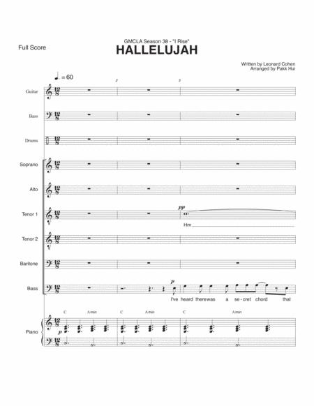 Free Sheet Music Hallelujah Conductor Score And Band Parts