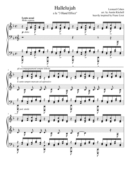 Free Sheet Music Hallelujah Extremely Advanced